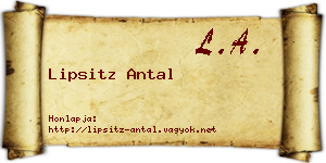 Lipsitz Antal névjegykártya